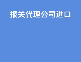 报关代理公司进口
