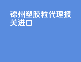 锦州塑胶粒代理报关进口