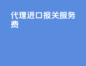 代理进口报关服务费