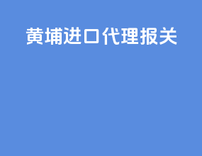 黄埔进口代理报关