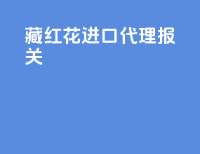 藏红花进口代理报关