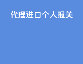 代理进口个人报关