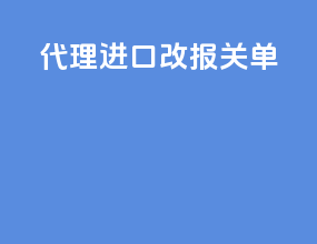 代理进口改报关单
