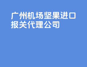 广州机场坚果进口报关代理公司