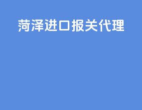 菏泽进口报关代理