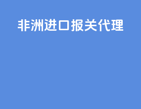 非洲进口报关代理