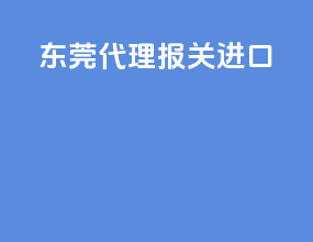东莞代理报关进口