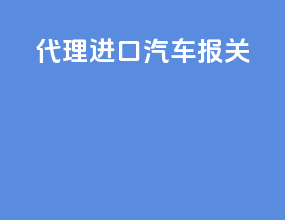 代理进口汽车报关