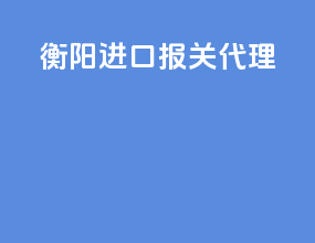 衡阳进口报关代理