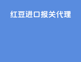 红豆进口报关代理
