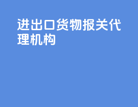 进出口货物报关代理机构