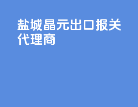 盐城晶元出口报关代理商