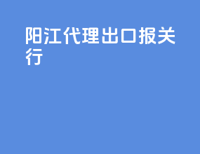 阳江代理出口报关行