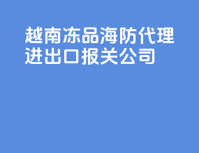 越南冻品海防代理进出口报关公司
