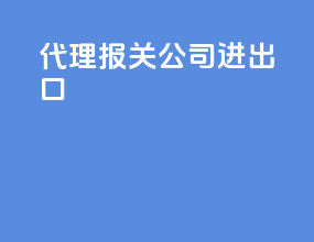 代理报关公司进出口