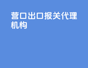 营口出口报关代理机构