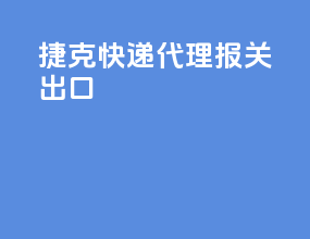 捷克fedex快递代理报关出口