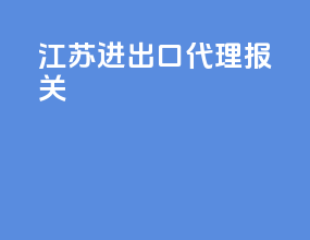 江苏进出口代理报关