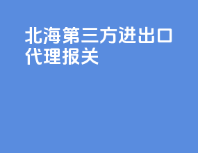 北海第三方进出口代理报关