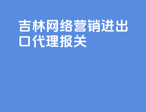 吉林网络营销进出口代理报关