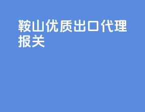 鞍山优质出口代理报关