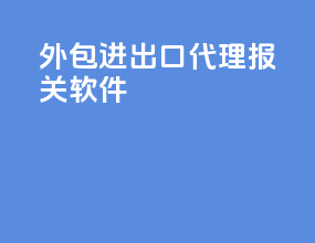 外包进出口代理报关软件