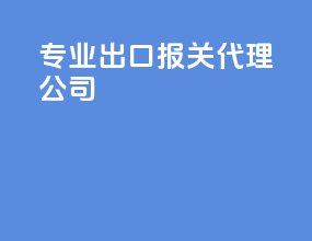 专业出口报关代理公司