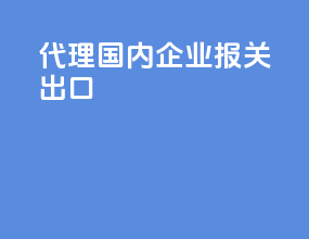 代理国内企业报关出口