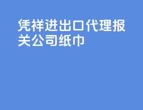 凭祥进出口代理报关公司纸巾
