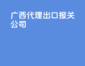 广西代理出口报关公司