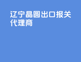 辽宁晶圆出口报关代理商