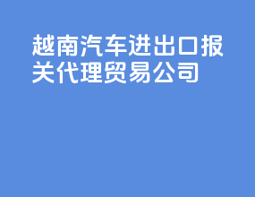 越南汽车进出口报关代理贸易公司