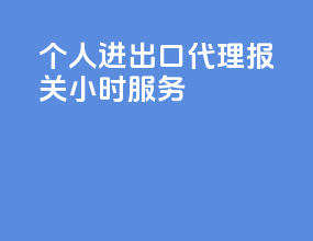 个人进出口代理报关24小时服务