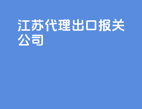 江苏代理出口报关公司