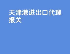 天津港进出口代理报关