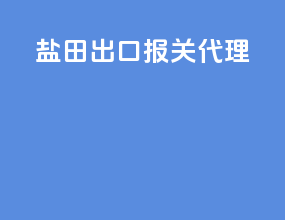 盐田出口报关代理