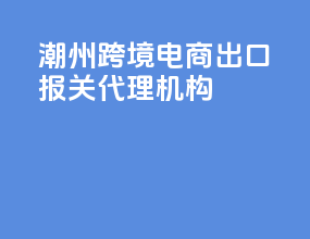 潮州跨境电商出口报关代理机构