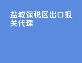 盐城保税区出口报关代理
