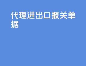 代理进出口报关单据