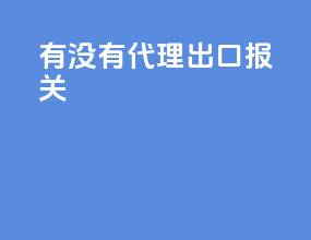 有没有代理出口报关