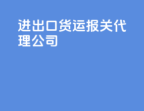 进出口货运报关代理公司