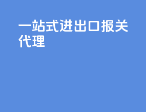 一站式进出口报关代理