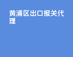 黄浦区出口报关代理