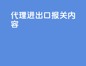 代理进出口报关内容