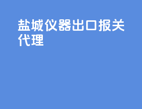 盐城仪器出口报关代理