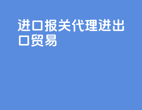 进口报关代理进出口贸易