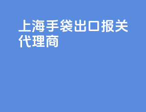 上海手袋出口报关代理商