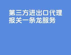 第三方进出口代理报关一条龙服务