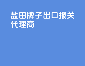 盐田牌子出口报关代理商