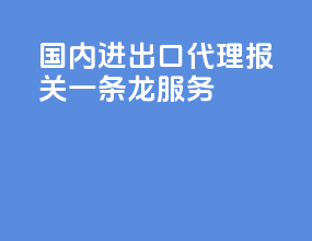 国内进出口代理报关一条龙服务